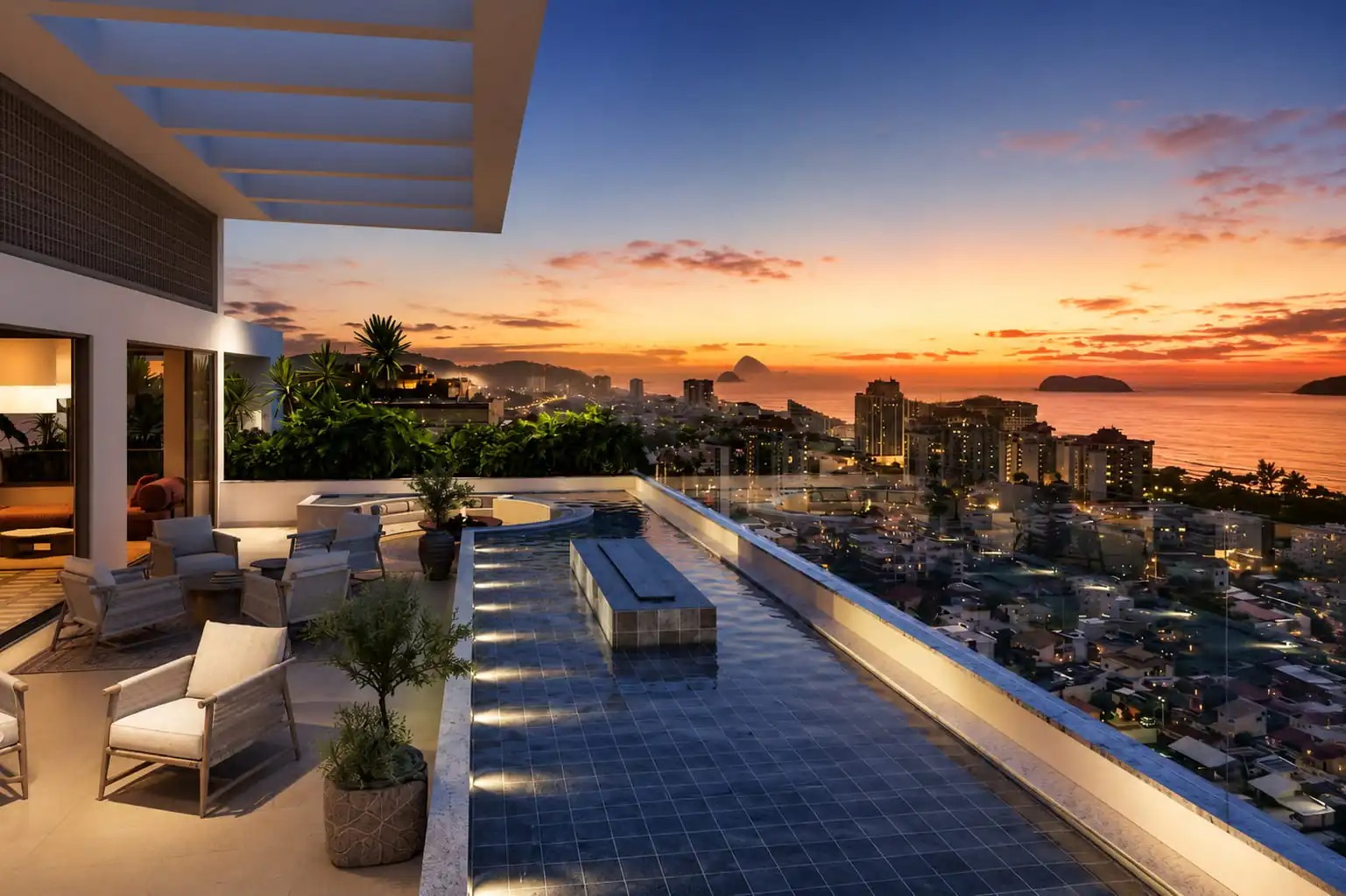 Rooftop com vista panorâmica